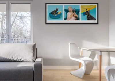 Wall decor with pet photoshoot